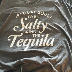 Gray V neck tee